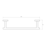 Axus Streamline Towel Rail 30cm - Rose Gold PVD