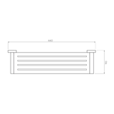 Axus Stainless Steel Streamline Shelf 44cm - Matt Black