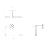 Axus Loop Streamline Toilet Roll Holder - Chrome