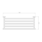 Axus Streamline Towel Rack With Rail - Chrome