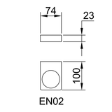 Arcisan Eneo Streamline Glass Holder - Chrome