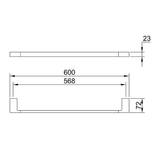 Eneo Streamline Towel Rail 60cm - Brushed Brass PVD