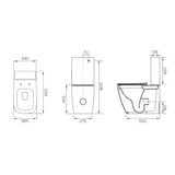 Eneo Btw Back Inlet Streamline Toilet Suite Slim Line Seat