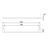 Eneo Streamline Towel Rail 80cm 80cm - Satin Nickel PVD