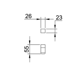 Eneo Robe Streamline Hook - Satin Nickel