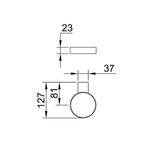 Arcisan Eneo Streamline Toilet Brush With Ceramic Holder - Chrome