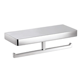 Arcisan Eneo Double Streamline Toilet Roll Holder With Shelf 30cm - Chrome
