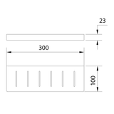 Eneo Streamline Shelf With Drain Holes 30Cm - Matt Black