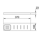 Arcisan Eneo Streamline Shelf With Drain Slots & Soap Dish 37cm - Chrome