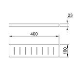 Eneo Streamline Shelf With Drain Holes 40Cm - Matt Black