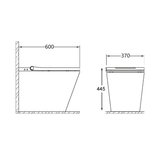 Neion Plus Wall Faced Intelligent Streamline Toilet - White