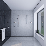 Synergii Streamline Shower With Hand Shower Bottom Diverter - Matt Black