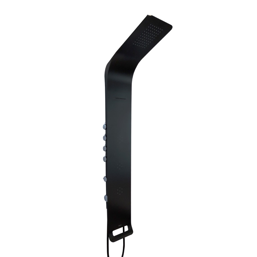Streamline Synergii Shower Panel Left Side Operation - Matte Black