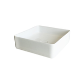 Arcisan Xoni 400 Thin Square Above Counter Streamline Basin - Matt White