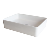Arcisan Xoni Thin Rect Above Counter Streamline Basin 500mm X 350mm - Matt White