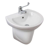Aspire Unity 500 Wall Basin Only 500 X 410 1 Tap Hole - White