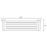 Axus Stainless Steel Streamline Shelf 44cm - White