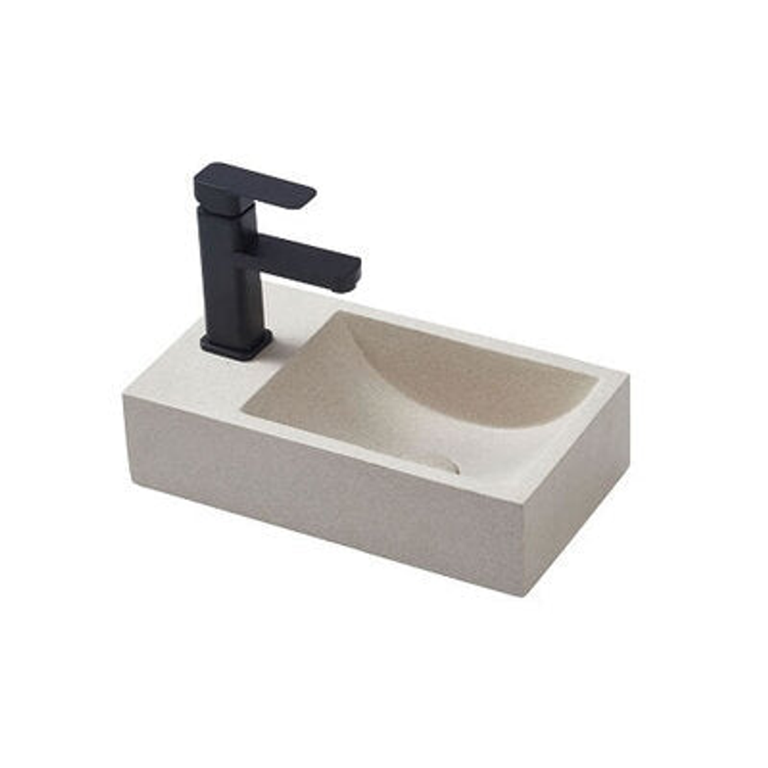 BNK Spoleto Concrete Basin 400 X 220 X 100Mm - White Sandstone