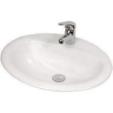 Aspire Unity Vanity Basin Inset 515 X 435 3 Tap Hole - White