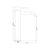 Mecca Tall Basin Nero Mixer - Matt Black