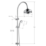 Fienza Lillian M/Function Twin Shower Rail - Chrome