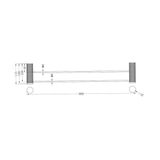 Nero Opal Double Towel Rail - Brushed Nickel 600mm
