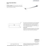 Arcisan Eneo Streamline Towel Rail 80cm - Chrome