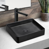 Luciana Matte Black Above Counter Fienza Basin