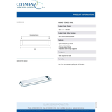 100 Series Hand ConServ Towel Rail 310mm Chrome