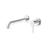 Mecca Wall Basin Nero Mixer Separate Back Plate 185mm Spout - Chrome