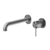 Mecca Wall Basin Nero Mixer Separate Back Plate 185mm Spout - Gun Metal