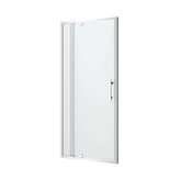 Oceano Louve Square Pivot Front Screen - 820 X 2000 Chrome