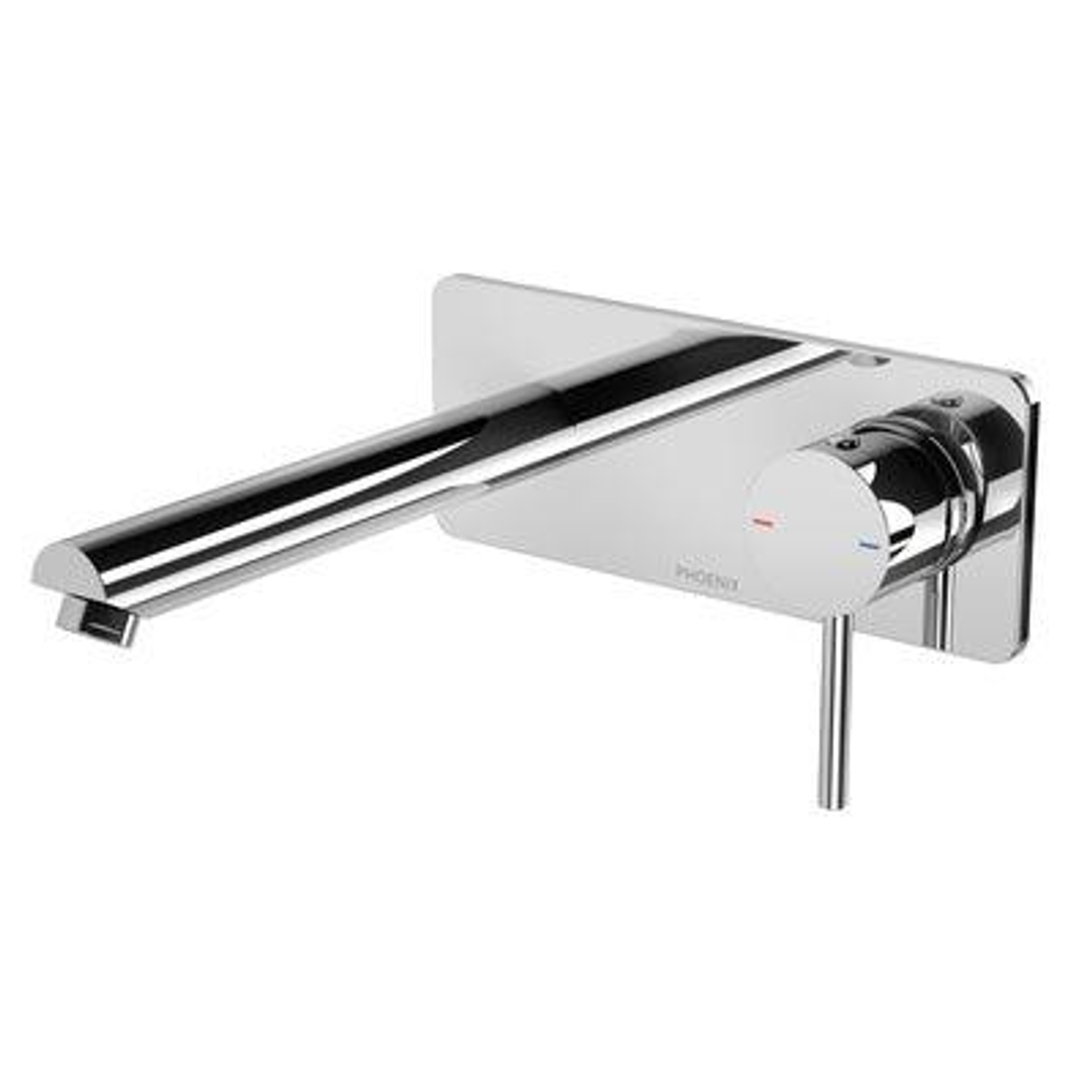 Phoenix Pina Wall Basin / Bath Mixer Set 180Mm Trim Kit Only - Chrome