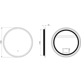 Sphere 600 Led Remer Mirror 600W X 600H X 35D