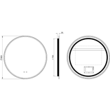 Sphere Led Remer Mirror 810W X 810H X 40D - Brushed Brass