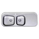 Radiant 1200mm 1.75 Flushline Stylus Sink R175.3 3 Tap Hole Left Hand