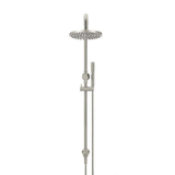 Meir Round Combination Shower Rail 200Mm Rose Single Function Hand Shower - Brushed Nickel