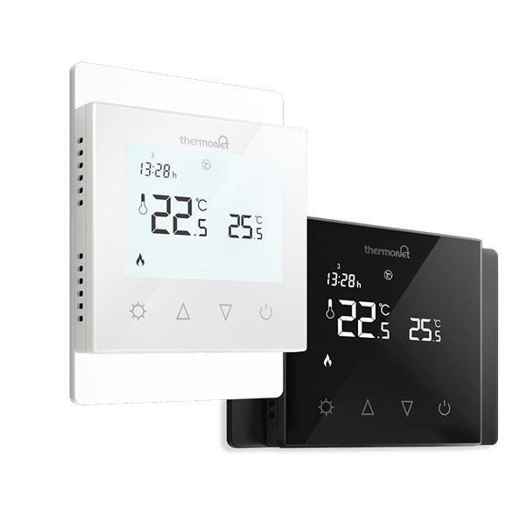 Thermogroup Thermotouch 7.6Ig White Glass Thermostat 16A Max Load