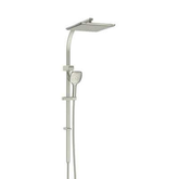 Greens Swept Airflo Twin Rail Shower - Brushed Nickel