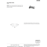 Arcisan Axus Robe Streamline Hook - Chrome