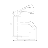 Dolce Basin Nero Mixer Stylish Spout Shower - Matt Black