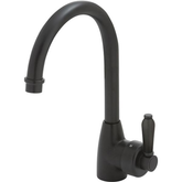 Eleanor Gooseneck Kitchen Sink Fienza Mixer - Matte Black/Black