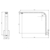 Vivid Slimline High Rise Phoenix Shower Arm Square Plate - Chrome