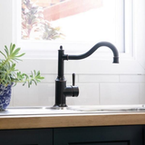 Nostalgia Sink Phoenix Mixer 220mm Shepherds Crook - Antique Black