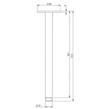 Vivid Ceiling Phoenix Arm Only 450mm - Brushed Nickel