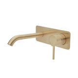 Kaya Basin/Bath Wall Fienza Mixer Set Soft Square Plates 160mm Outlet - Urban Brass/Urban Brass