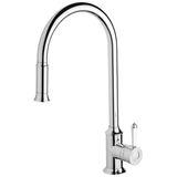 Nostalgia Pull Out Sink Phoenix Mixer - Chrome/White
