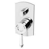 Nostalgia Shower / Bath Diverter Phoenix Mixer - Chrome/White
