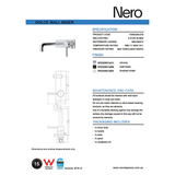 Dolce Wall Basin Nero Mixer (Stylish Spout) Shower - Chrome