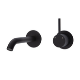 Kaya Up Basin/Bath Wall Fienza Mixer 160mm Outlet Set Round Plates - Matte Black/Matte Black